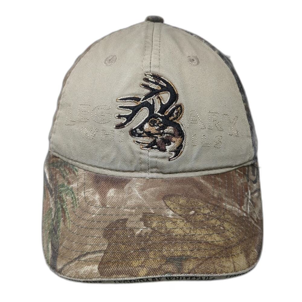Legendary Whitetails Baseball Cap Beige Camo Deer Embroidered One Size Hat